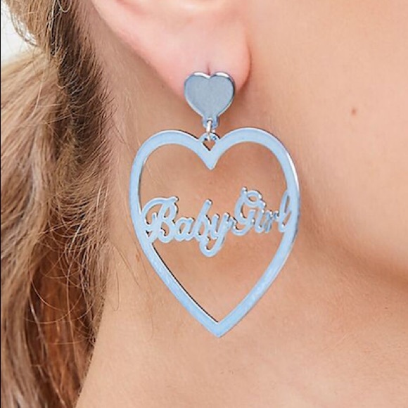Baby Girl Cutout Heart Drop Earrings - Picture 2 of 5